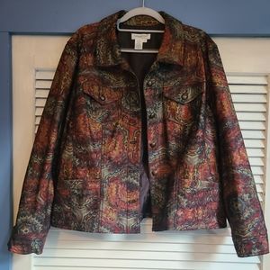 Coldwater Creek | paisley boho jacket | Size XL